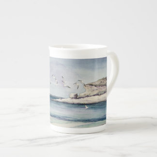 Tasse En Porcelaine 1774 mouettes à la plage sablonneuse