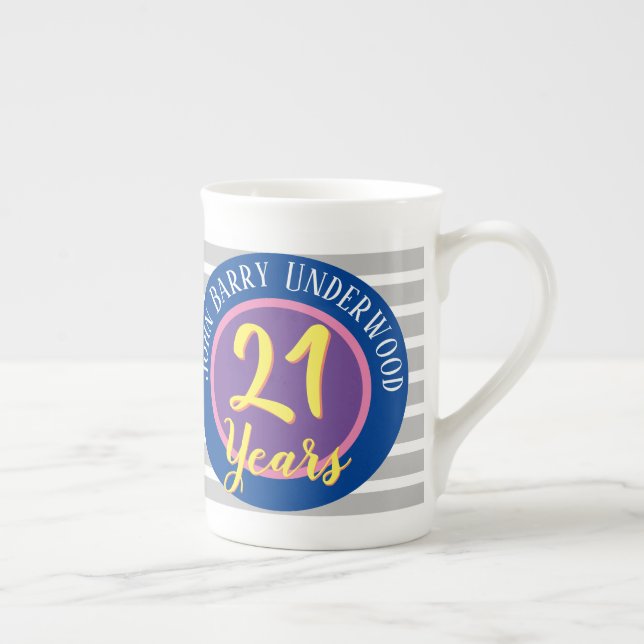 Tasse En Porcelaine 21e anniversaire commémoratif (Droite)