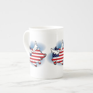 Tasse En Porcelaine 4 juillet - 4 juillet Cochon(s) volant(s) patrioti