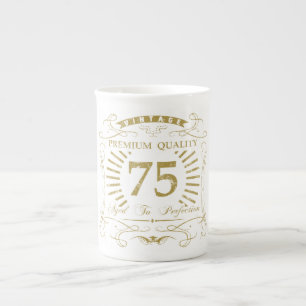 Tasse En Porcelaine 75e anniversaire Gag cadeau