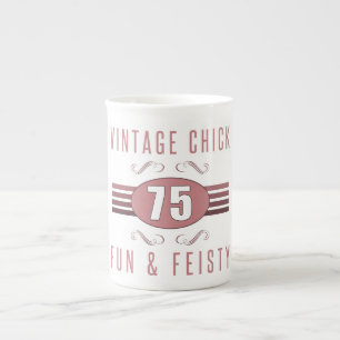 Tasse En Porcelaine 75e anniversaire Vintage poussin