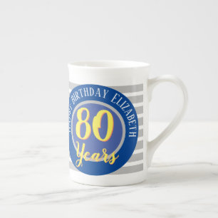 Tasse En Porcelaine 80 ans commémoratif d'anniversaire