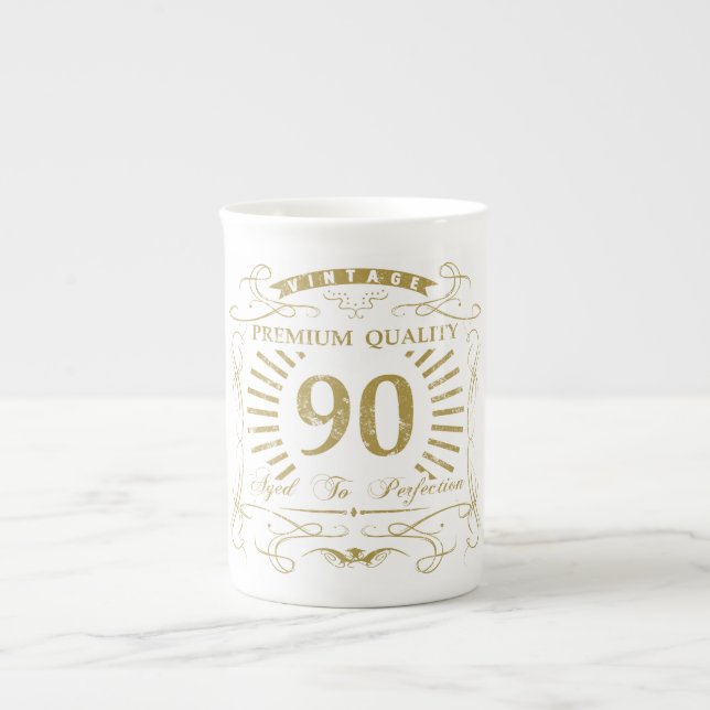 Tasse En Porcelaine 90e anniversaire Gag cadeau (Devant)