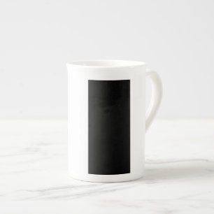 Tasse En Porcelaine À moitié noir et personnaliser moyenne à moitié