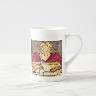 Tasse En Porcelaine A Woman Writing a Letter