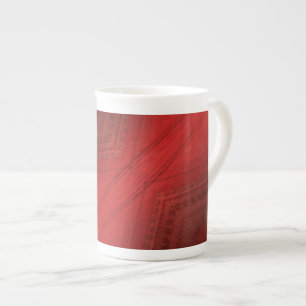 Tasse En Porcelaine Acceptation Motif de Boho Eclectique Rouge