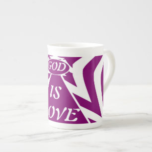 Tasse En Porcelaine Achempong God Is Love Star Deep Purple - Luxe