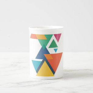 Tasse En Porcelaine ADOM Geometric Art Manches Longues
