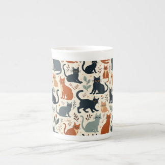 Tasse En Porcelaine Adorable Cat Character