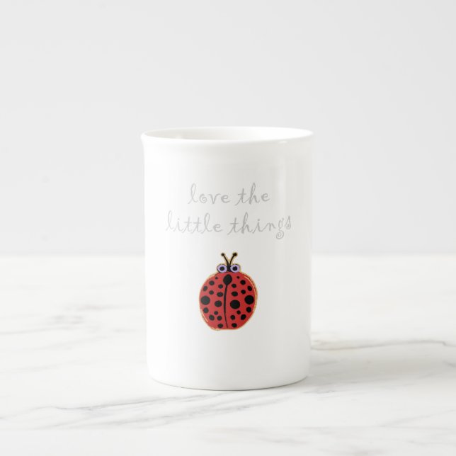 Tasse En Porcelaine Aimez la petite coccinelle de choses (Devant)