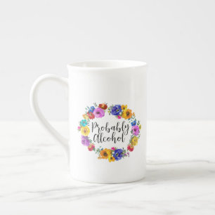 Tasse En Porcelaine Alcool probablement drôle et Humour sarcastique