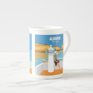 Tasse En Porcelaine Algarve plage fille voyage vintage style