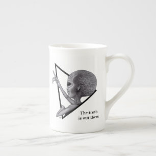 Tasse En Porcelaine Alien gris, la vérité est là