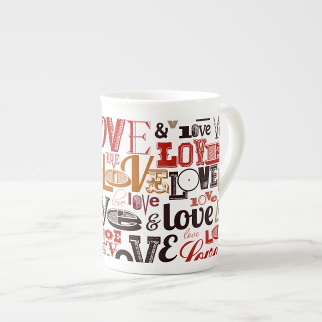 Tasse En Porcelaine Amour 1 (Devant droit)