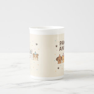 Tasse En Porcelaine Animal mâle mignon animal animal animal Anniversai
