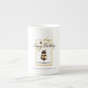 Tasse En Porcelaine Anniversaire de l'Élégante boisson au chocolat V
