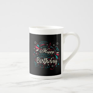Tasse En Porcelaine anniversaire heureux décoratif