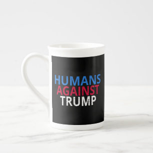 Tasse En Porcelaine Anti-Trump - Les humains contre Trump