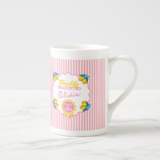 Tasse En Porcelaine Aquarelle Citron Diplômé Fraîchement Fête Classe 2