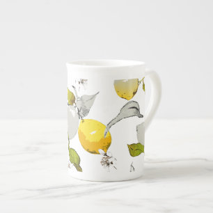 Tasse En Porcelaine Aquarelle citrons 20