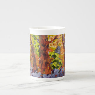 Tasse En Porcelaine Arbres Abstraits