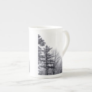 Tasse En Porcelaine Arbres couverts de neige :Verticale