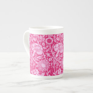 Tasse En Porcelaine Art Nouveau Carnation Damask, Fuchsia rose