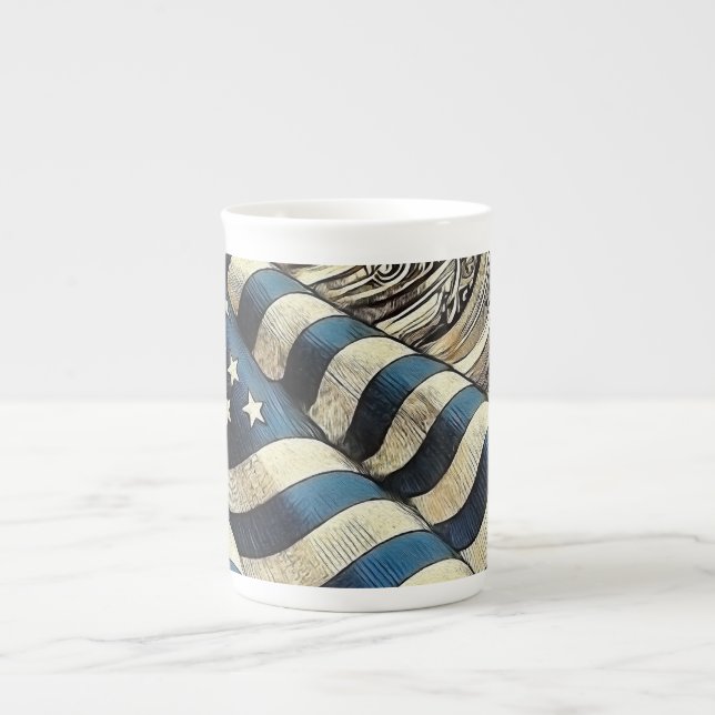 Tasse En Porcelaine Artiste patriotique (Devant)