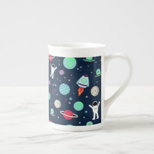 Tasse En Porcelaine Astronautes Planètes Fusées et Aliens
