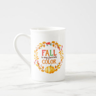 Tasse En Porcelaine Automne est ma couleur préférée Feuilles Automne C