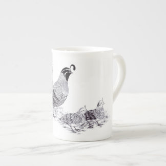 Tasse En Porcelaine Balade de soirée de famille de cailles