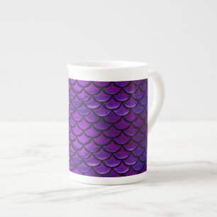 Tasse En Porcelaine Balances de sirènes bleues et violettes