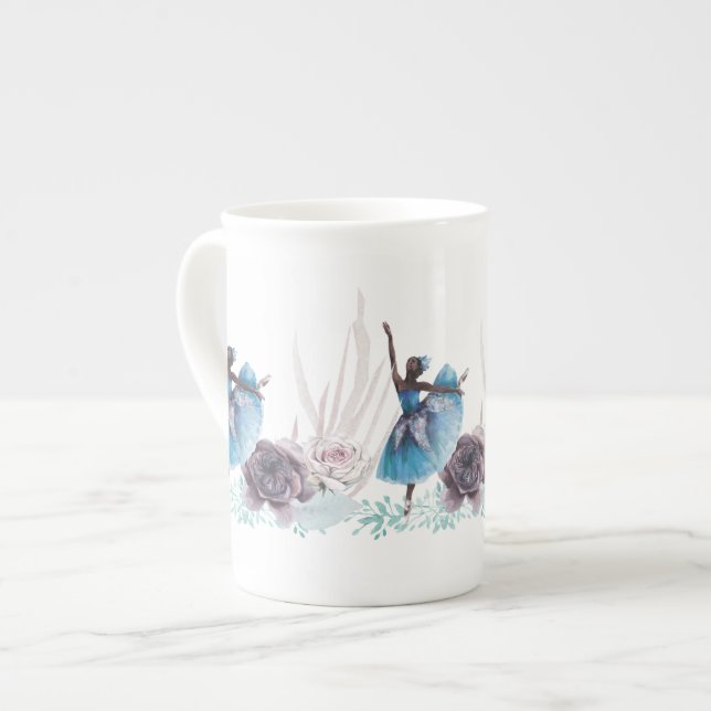 Tasse En Porcelaine Ballerinas en concert avec Rose (Devant gauche)