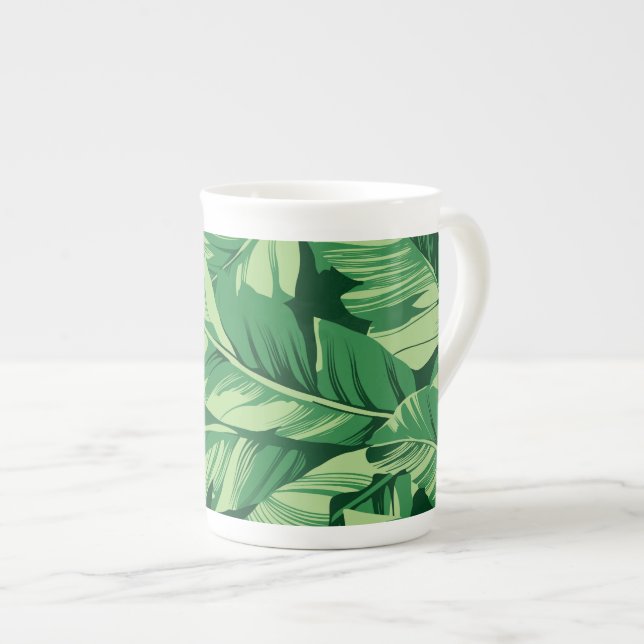 Tasse En Porcelaine Banane Feuille 2 (Devant droit)