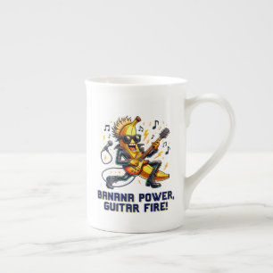 Tasse En Porcelaine Banane Rockstar Avec Jamming Guitare