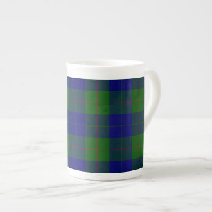 Tasse En Porcelaine Barclay tartan bleu vert carreau