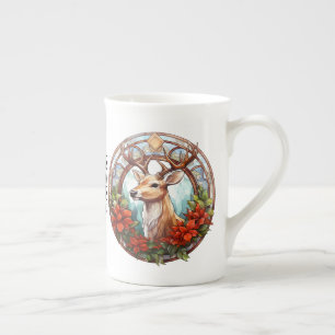 Tasse En Porcelaine Beau renne En Verre Tiré