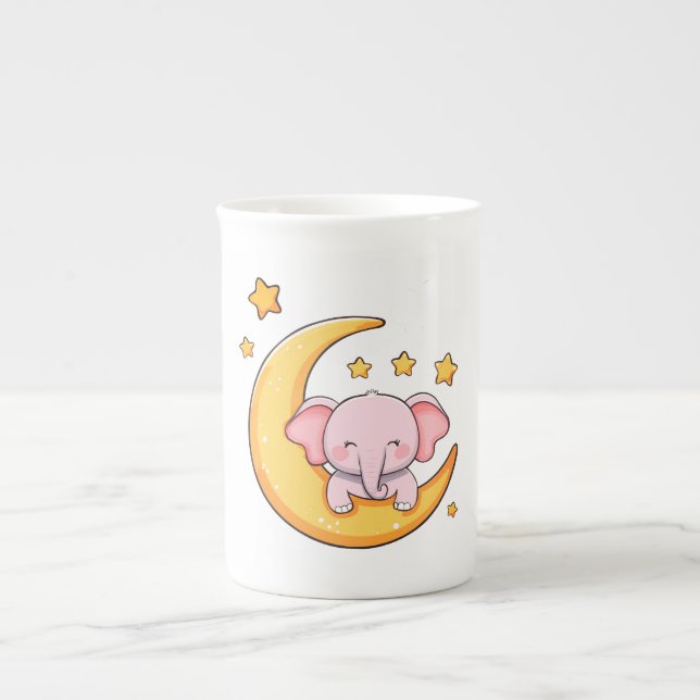Tasse En Porcelaine Bébé rose (Devant)