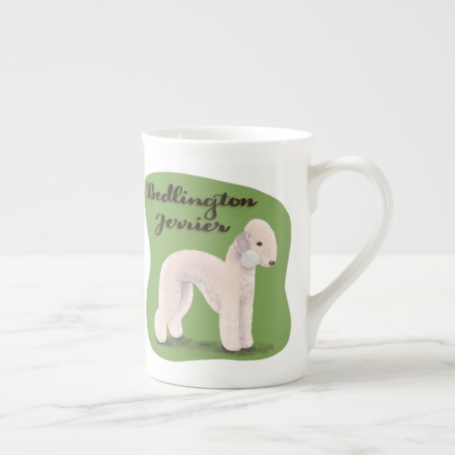 Tasse En Porcelaine Bedlington Terrier (Droite)