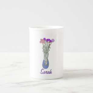 Tasse En Porcelaine Belle floraison Illustration Fleur originale