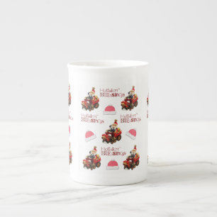 Tasse En Porcelaine Bénédictions de vacances Joyeux Noël, Père Noël