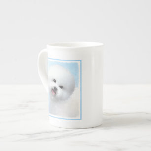 Tasse En Porcelaine Bichon Frise Painting - Cute Original Dog Art
