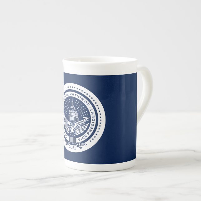 Tasse En Porcelaine Biden Harris Logo Inaugural Jour d'Inauguration 20 (Devant droit)