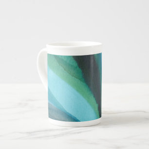 Tasse En Porcelaine Big Blue Leaf I