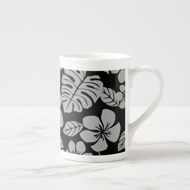 TASSE EN PORCELAINE BIKINI ROSE (NOIR/GRIS) (Droite)
