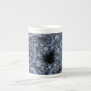 Tasse En Porcelaine Bleus Abstract