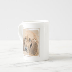 Tasse En Porcelaine Bloodhound Peinture - Joli chien d'origine art