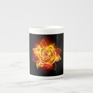 Tasse En Porcelaine Blooming Fire Rose