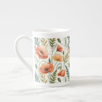 Tasse En Porcelaine Boho Garden of Beautiful Poppies