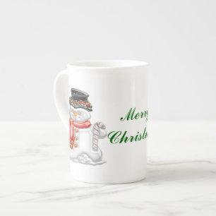 Tasse En Porcelaine Bonhomme de neige